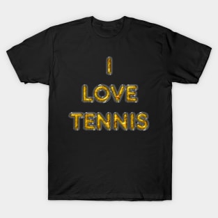 I Love Tennis - Yellow T-Shirt